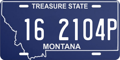 MT license plate 162104P