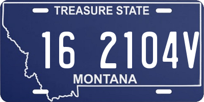 MT license plate 162104V