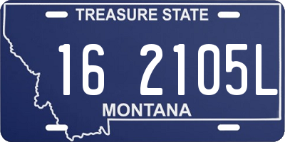 MT license plate 162105L