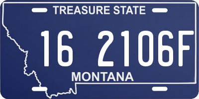 MT license plate 162106F