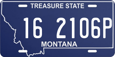MT license plate 162106P