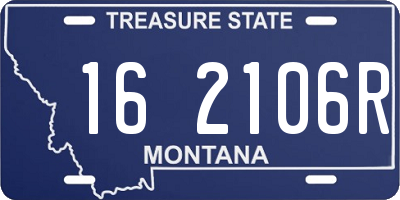 MT license plate 162106R