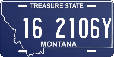 MT license plate 162106Y