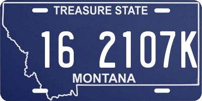 MT license plate 162107K