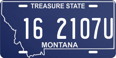 MT license plate 162107U