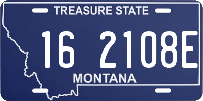 MT license plate 162108E