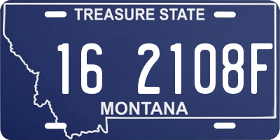 MT license plate 162108F