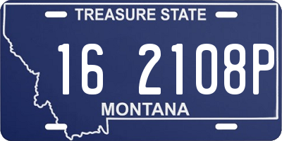 MT license plate 162108P
