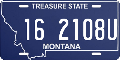 MT license plate 162108U