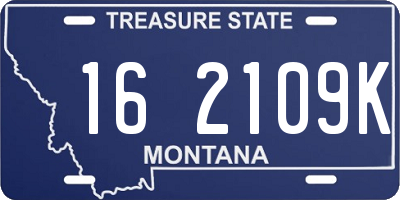 MT license plate 162109K
