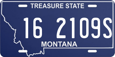 MT license plate 162109S