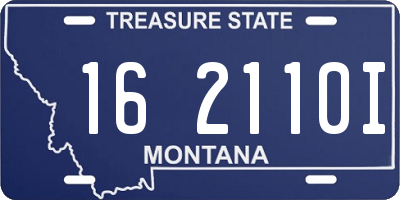 MT license plate 162110I