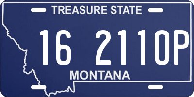MT license plate 162110P