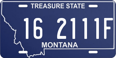 MT license plate 162111F
