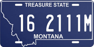 MT license plate 162111M
