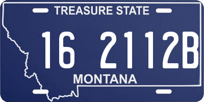 MT license plate 162112B