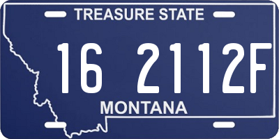 MT license plate 162112F