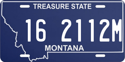 MT license plate 162112M