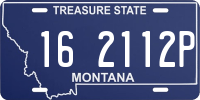 MT license plate 162112P
