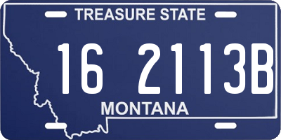 MT license plate 162113B
