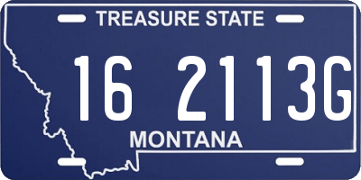 MT license plate 162113G