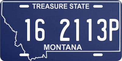 MT license plate 162113P
