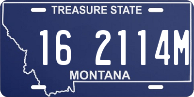MT license plate 162114M