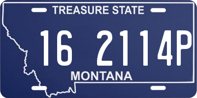 MT license plate 162114P