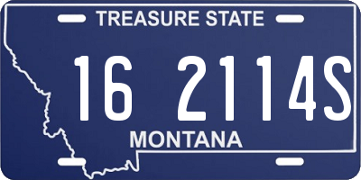 MT license plate 162114S