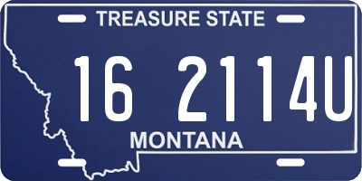 MT license plate 162114U