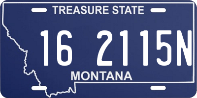 MT license plate 162115N
