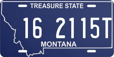 MT license plate 162115T