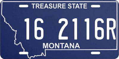 MT license plate 162116R