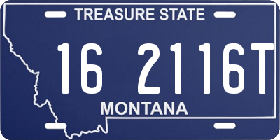 MT license plate 162116T
