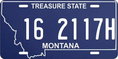 MT license plate 162117H