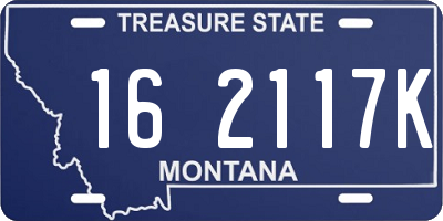 MT license plate 162117K