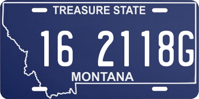 MT license plate 162118G