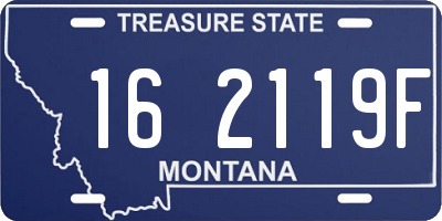 MT license plate 162119F