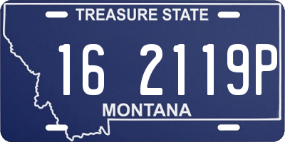 MT license plate 162119P