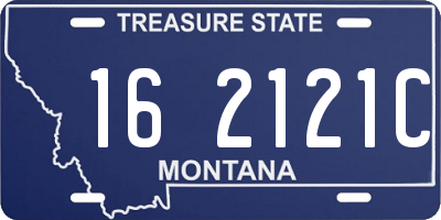 MT license plate 162121C