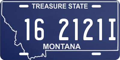 MT license plate 162121I
