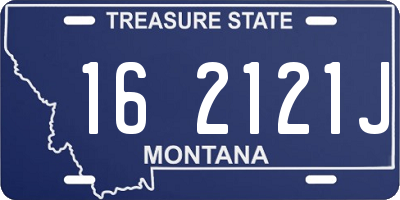 MT license plate 162121J