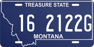 MT license plate 162122G