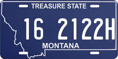 MT license plate 162122H