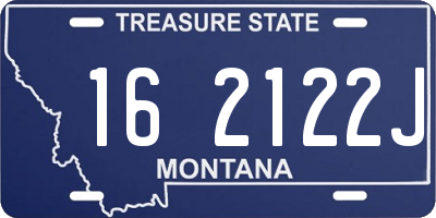 MT license plate 162122J