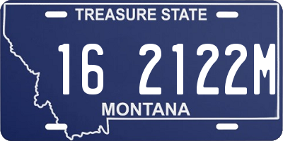 MT license plate 162122M