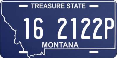 MT license plate 162122P