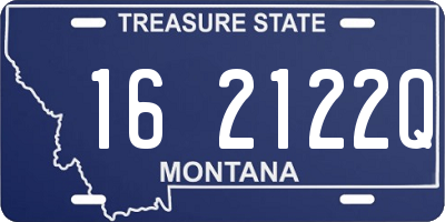 MT license plate 162122Q