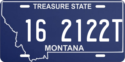 MT license plate 162122T