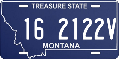 MT license plate 162122V